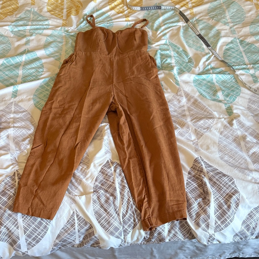 Old Navy Tan Jumpsuit with Straps